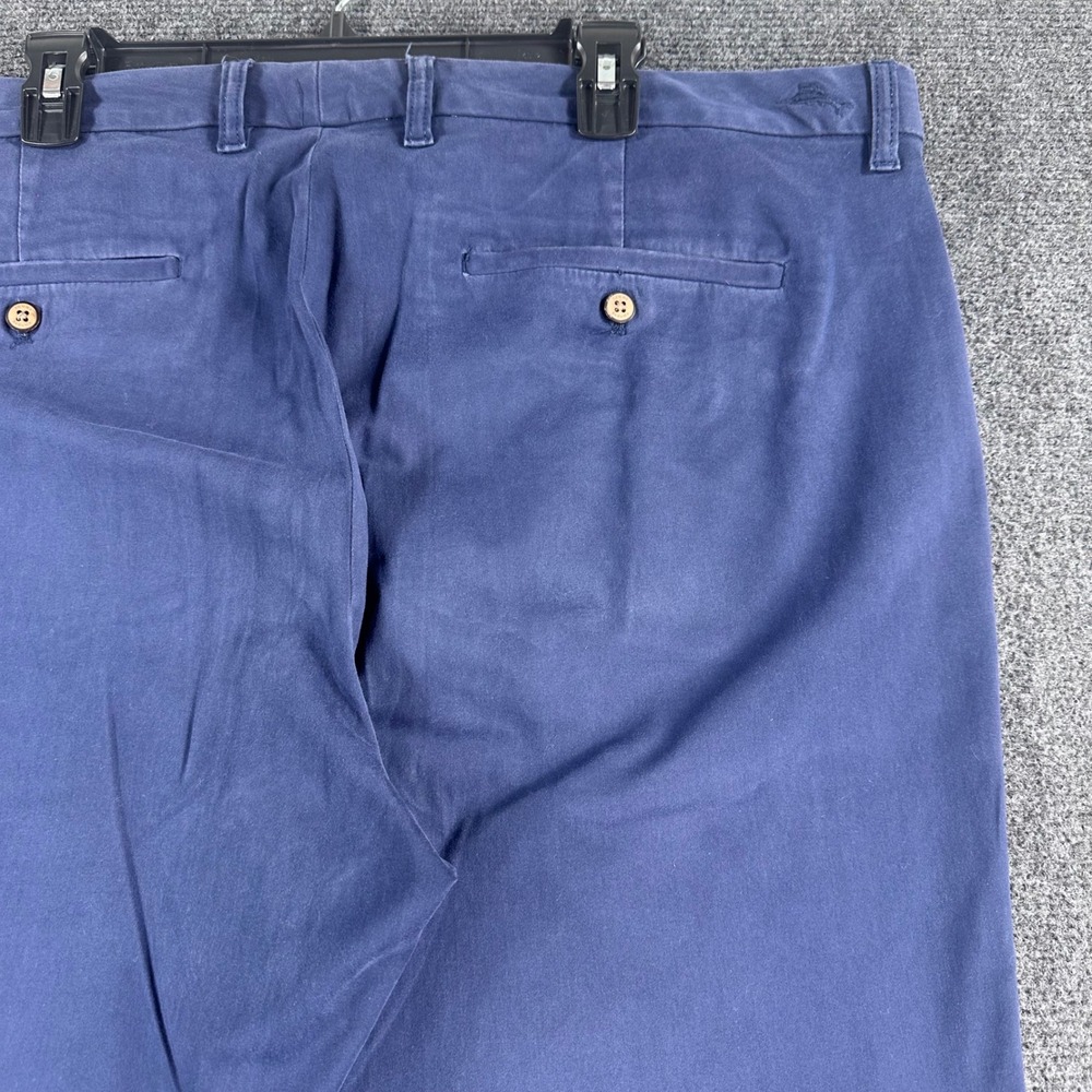 Tommy Bahama Chino Pants Mens 42x30 Navy Blue Boracay Cotton Blend Casual Golf - Picture 10 of 16